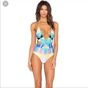 Mara Hoffman Colorful Geometric One Piece Swimsuit